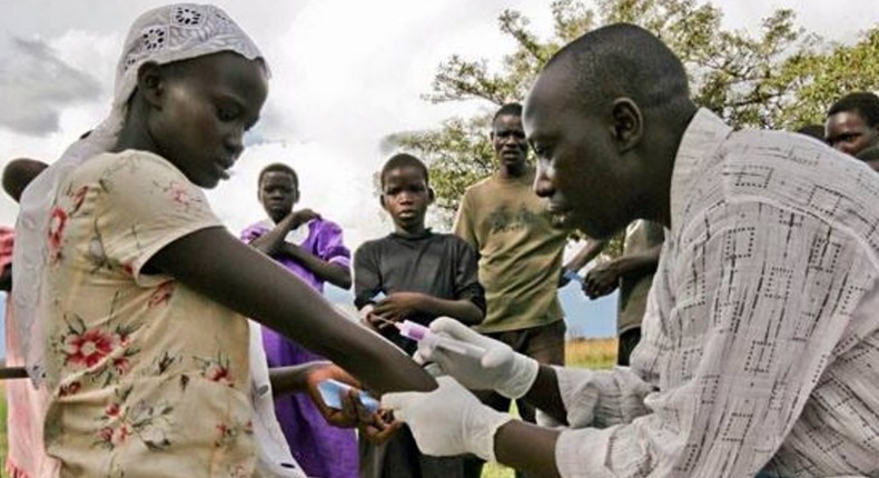 Aids test in Uganda